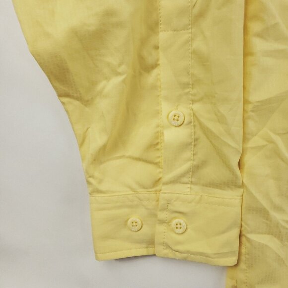 Columbia PFG Omni-Shade Shirt Men XL Yellow Vented Fishing Button-Down - Picture 4 of 14